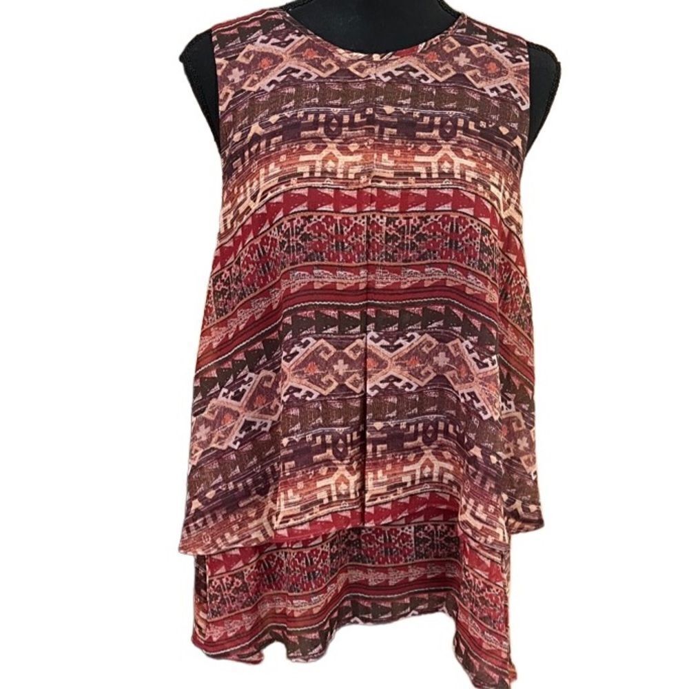 BCBGeneration Invert-Pleat Tribal Tank Top
Size M